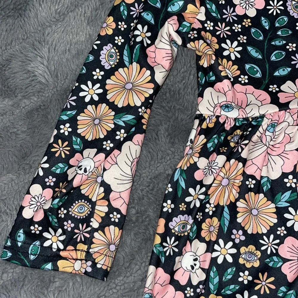 Marie Nicole Quirky Skull Floral Dress